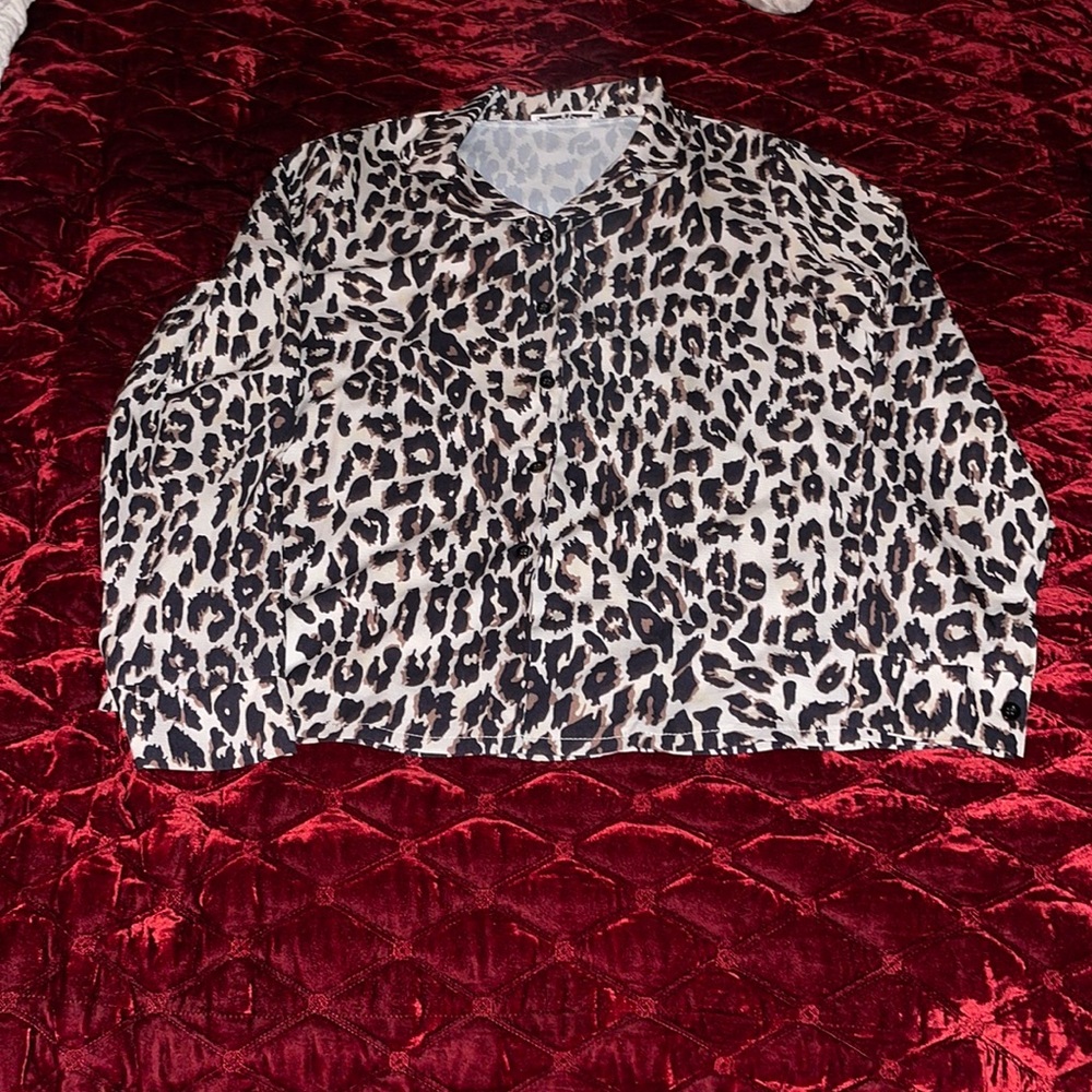Cheetah button up
